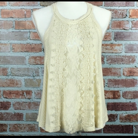 👚 Clover + Scout Lace Sleeveless Top Cream Ivory - Picture 1 of 6